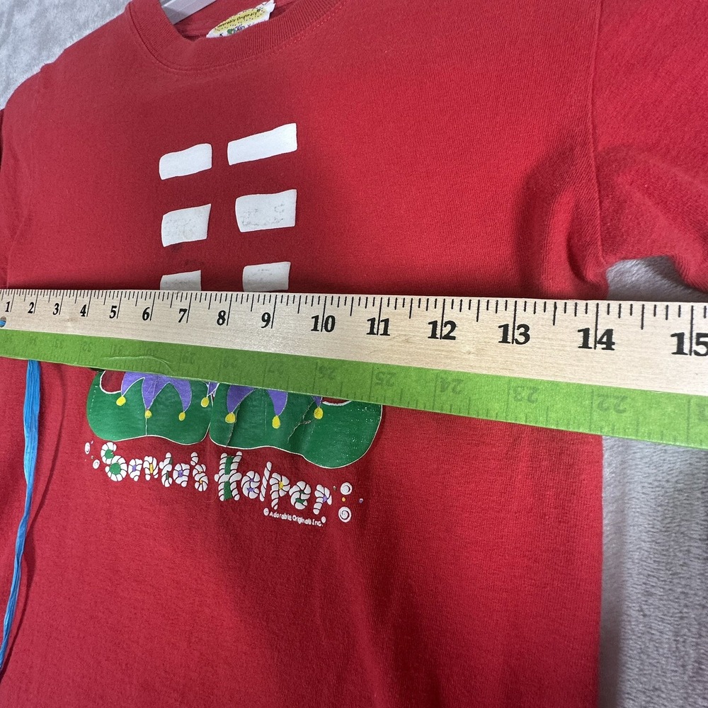 Vintage Santa's Helper Elf Tee Toddler M T Shirt Jingle Bells 100% Cotton READ - Picture 10 of 12